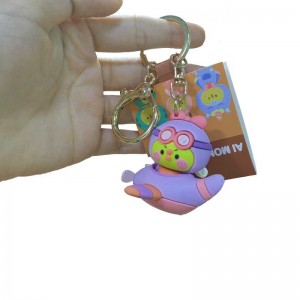 Bán buôn tùy chỉnh 3D PVC Keychain dễ thương