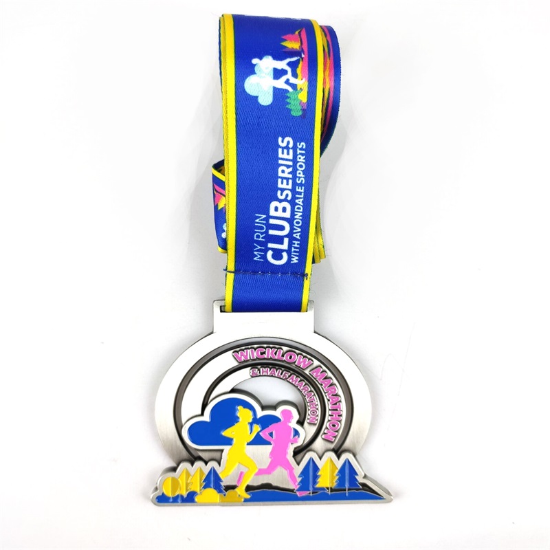 Huy chương chạy marathon chạy huy chương kim loại men mềm đầy màu sắc