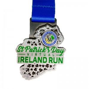 Giải thưởng thi đấu thể thao ruy băng silicon tùy chỉnh chạy huy chương để chạy