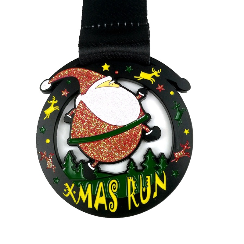 Huy chương Bespoke Santa Running Huy chương Tùy chỉnh Huy chương cho Huy chương kim loại Giáng sinh