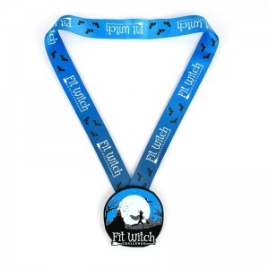 7/8 inch Huy chương kim loại đen mờ Halloween Huy chương đêm Halloween