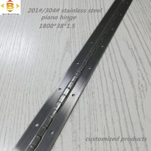 Bản lề dài tùy chỉnh 201#304#Độ dày1,5mm thép không gỉ bản lề piano liên tục