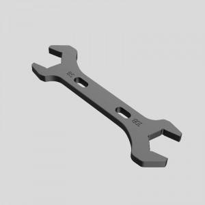 Một chiếc cờ lê đặt một chiếc cờ lê cành cờ lê bằngnhôm hai đầu