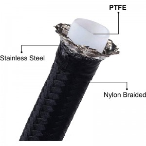 PTFE E85 Dòngnhiên liệu ống Nylon bện