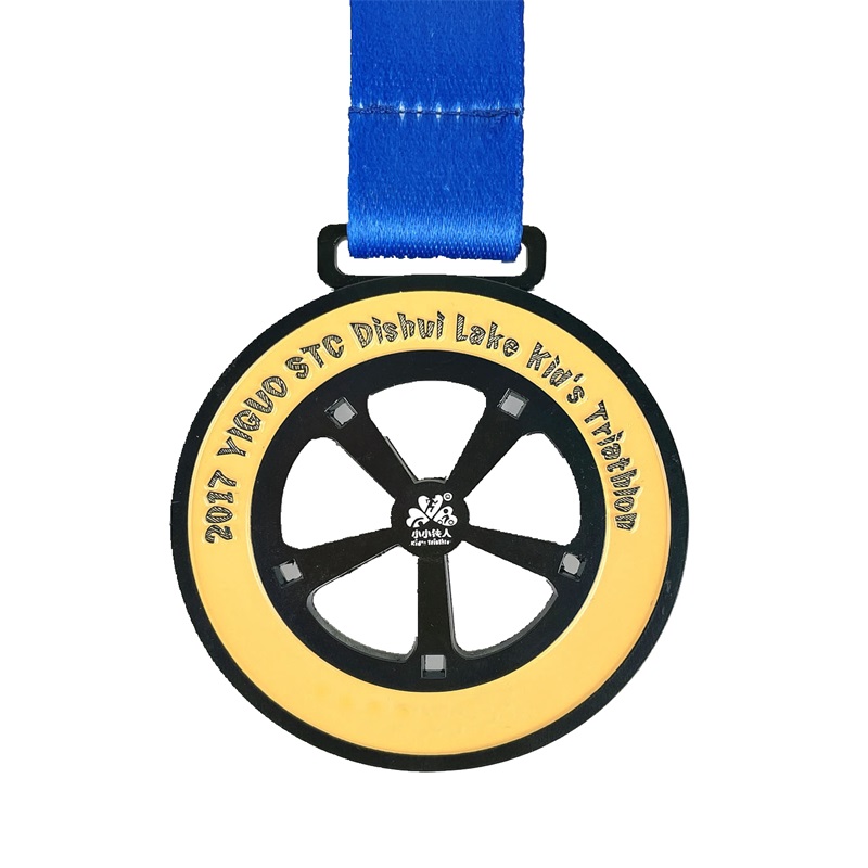 Die Cast Medals Gold Metal Award 3D Triathlon Huy chương Thể thao Huy chương