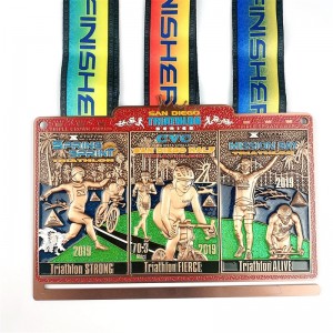 Men Medallion Thể thao Trung Quốc chạy Huy chương marathon quân sự Huy chương 3D Huy chương 3D