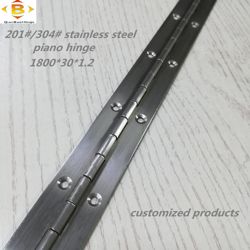 Bản lề dài tùy chỉnh 201#304#Độ dày 1.2mm bằng thép không gỉ bản lề piano bản lề liên tục bản lề piano bản lề piano