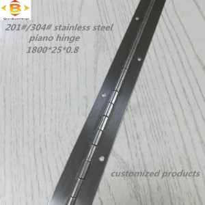 Bản lề dài tùy chỉnh 201#304#dày 0,8mm thép không gỉ bản lề piano bản lề liên tục bản lề piano bản lề piano