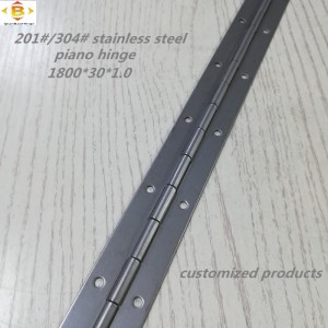 Bản lề dài tùy chỉnh 201#304#Độ dày 1.0mm bằng thép không gỉ bản lề piano bản lề liên tục bản lề piano bản lề piano