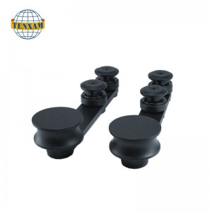 Phòng tắm đôi hệ thống đường ray trượt cửa bộ dụng cụ phần cứng cửa đường ray trượt