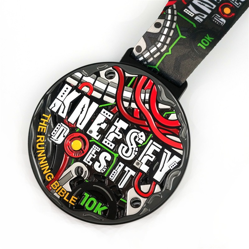 Huy chương giải thưởng logo tùy chỉnhnhà máy Gag Factory với Ribbon Gold Bạc bằng đồng danh dự Chạy chạy marathon Metal Metal Huy chương thể thao