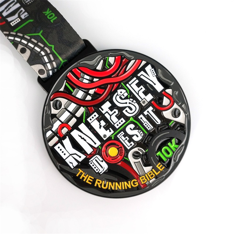 Huy chương giải thưởng logo tùy chỉnhnhà máy Gag Factory với Ribbon Gold Bạc bằng đồng danh dự Chạy chạy marathon Metal Metal Huy chương thể thao