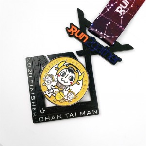 Gag bán buôn thiết kế logo tùy chỉnh hợp kim kim loại chạy marathon thể thao danh dự