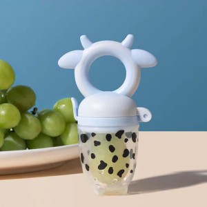 Bộnạp trái cây chất lượng cao Phim hoạt hình Teether thực phẩm cấp sinh thái thân thiện với chất lỏng silicone em bé Pacifier Fresh Fruit Baby Baby Pacifier