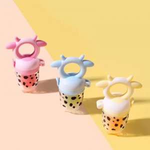 Bộnạp trái cây chất lượng cao Phim hoạt hình Teether thực phẩm cấp sinh thái thân thiện với chất lỏng silicone em bé Pacifier Fresh Fruit Baby Baby Pacifier