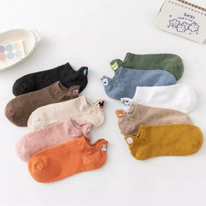 Phim thêu tất tai thuyền tai cho phụnữ có thể thoáng khí và thoải mái màu bông cotton cotton thời trang