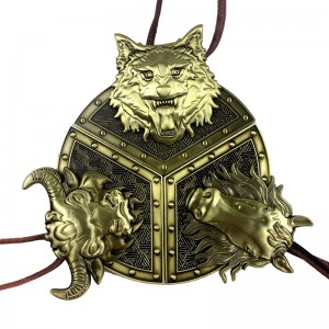 Untique Brass Brass Soft Màu kim loại màu bản đồ ghép hình kết hợp Medals