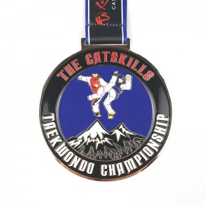 Hình dạng kim loại tùy chỉnh Thiết kế dậpnổi Huy chương men