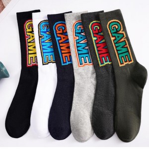 Jacquarard tùy chỉnh ống logo sock bóng rổ ưu tú đàn ông đi tất