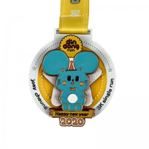 Kẽm Alloy Die Casting Huy chương 18K Vàng Huy chương mạ vàng UV