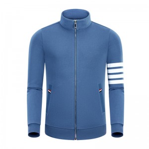 Mùa xuân và mùa thu mới bốn quán bar cotton thời trang bình thường cổ áo cổ áonam và áo choàng dài tay áo dài tay áo dài tay áo khoác áo choàng dài