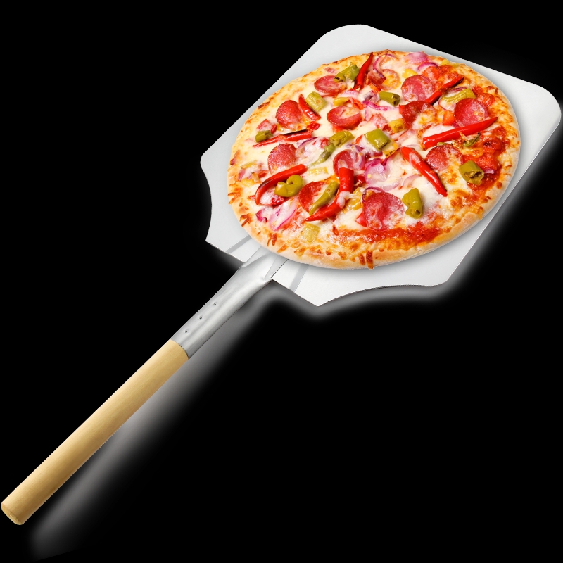 Tay cầm bằng gỗ 12nch/14inch/16inch aluminum pizza peel pizza xẻng pizza pizza pizza pizza pizza