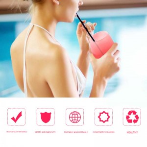 Ly rượu silicone 12oz không thể phá vỡ, ly rượu chống vỡ có thể tái sử dụng cho các bữa tiệc, cắm trại, bãi biển và thuyền