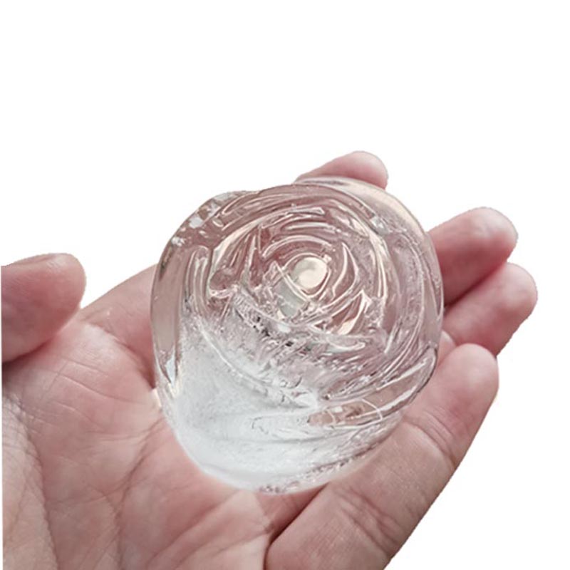 Silicone 3D Rose Ice Mold Khay đá lớn, làm cho 4 viên đá hình hoa dễ thương, Silicone Cao su vui vẻ Maker Ice Ball cho Cocktail Juice Whiskey Bourbon Freezer, máy rửa chén an toàn, ba màu