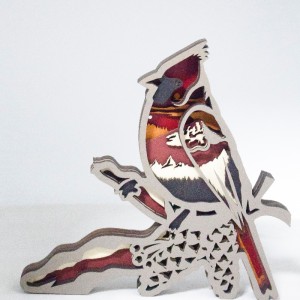 Đồ trang trí chim động vật bằng gỗ 3d