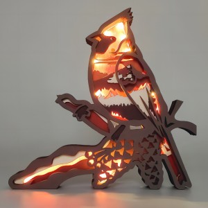 Đồ trang trí chim động vật bằng gỗ 3d