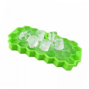 Khay khối băng tổ ong, 37 mạng thức ăn silicone cean cuber mod với mí mắt dễ dàng di động khuôn đánăng cho bữa tiệc kem uống rượu whisky cocktail
