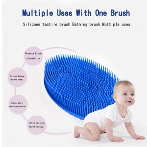 Silicone Body Scrubber Loofah tẩy tế bào chết cơ thể Bàn chải Loofah Brush cho trẻ emnhạy cảm với trẻ emnam tất cả da