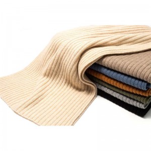 Bán buôn Mông Cashmere Rib KNIT Khăn quàng cổ phụnữ thanh lịch Pashmina Cashmere Sang trọng Cashmere Scan