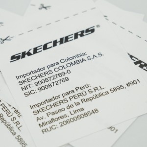 Nhãn WOVEN DANH SÁCH NƯỚC, in màn hình lụa,nhãn dệt