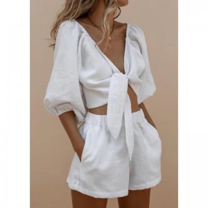 Phụnữ ren lên hàng đầu&quần short