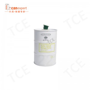 Bán buôn tùy chỉnh thực phẩm in lớp 3 lít 4L 500 ml bao bì rỗng kim loại dầu có thểnấu rau tròn dầu ô liu thiếc