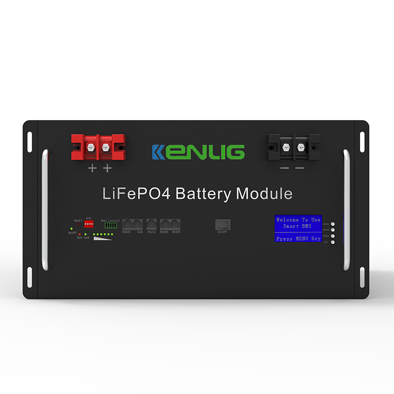 Giá treo 48V 100/150 200Ah LifePO4 Thiết bị gia dụng Stackable RS232/RS485/CAN Truyền thông Sạcnhanh Pin ion với LCD