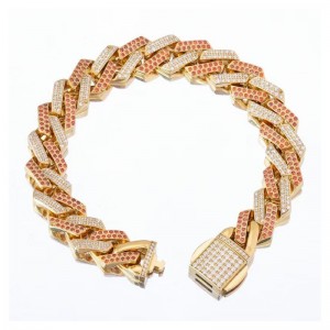 Zircon được cánhân hóa Hip Hop Vòng đeo tay Crystal Super Flash Hundred Match