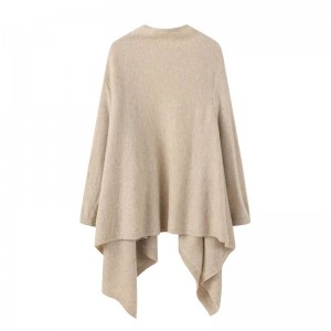 Nhà sản xuất cung cấp cho phụnữ tay áo đan cashmere poncho