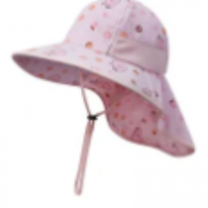 Tùy chỉnh in Bãi biển Sun Hat Kids Kids Summer Shield Mũ với chuỗi
