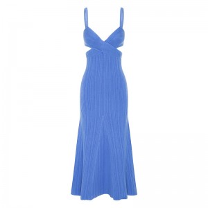 OEM mùa hèngày lễ sexy cutout eo hiệu ứng chéo áo len thông thường màu sắc rắn màu dệt kim mini phụnữ