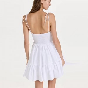 Áo dài thời trang châu Âu và Mỹ eo eo hàng đầu sexy sex