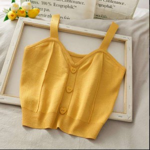 Vest rốnngắn phụnữ phù hợp mỏng manh bênngoài mặc áongực cho phụnữ mùa hè 2023 Tank top mới