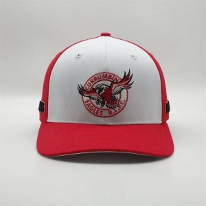 Chất lượng cao chất lượng cao 6 bảng thêu hai tông màu trước mũ cong uốn cong thấp