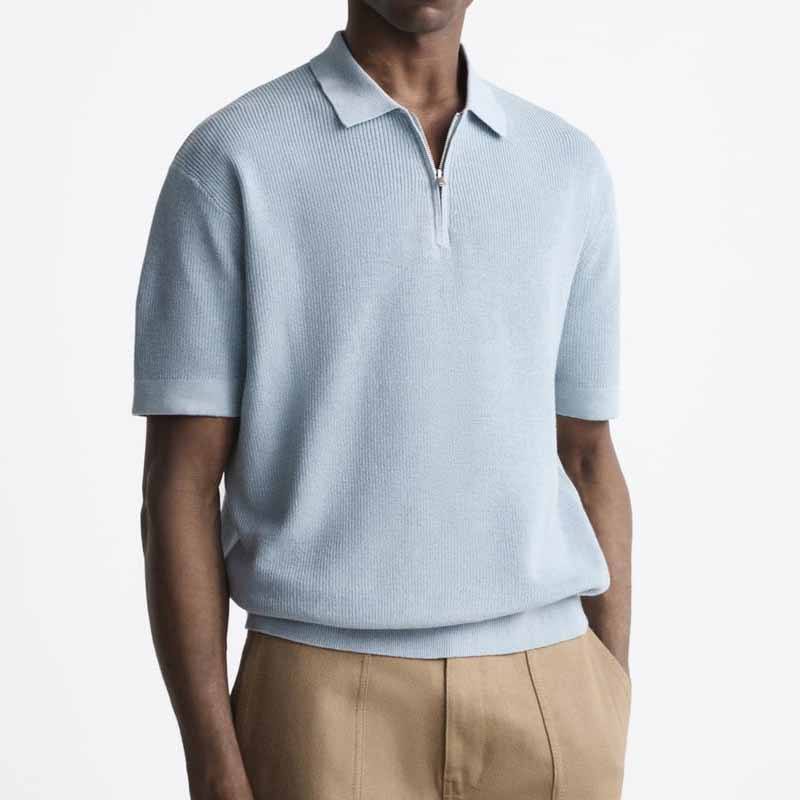 Đàn ông mặc quần áo áo polo chất lượng cao 100% cotton dệt kim thiết kế cổ áo polo