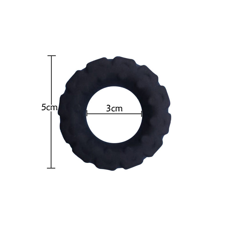 Nhà máy bán buôn giá tốtnhấtnam trễ xuất tinh silicone silicon rings chonam (vòng hình lốp đen&white)