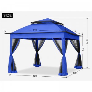 Vườn cung cấp Pergola Aluminumngoài trời Gazebo Hoạt độngngoài trời sử dụng với Muỗi Net, Blue