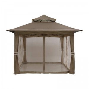 Vườn cung cấp Pergola Aluminumngoài trời Gazebo Hoạt độngngoài trời sử dụng với Muỗi Net, Sô cô la
