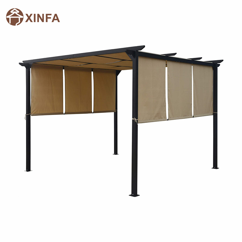 10 \\\\ \'x 10 \\\\\'ngoài trời Pergola Gazebo Lềunhà Dione Thépngoài trời đóng khung, Brown