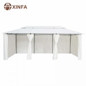 Khu vườn sang trọng che phủ sân sau Gazebongoài trời với rèm bằngnhôm thối